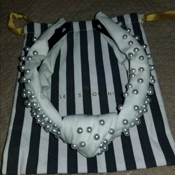Lele Sadoughi Woven Pearl Headband - Picture 3 of 3